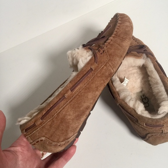 Ugg Dakota 5612 Women Chestnut Brown Suede Wool Lining Moccasin Slipper 5 - Picture 8 of 9